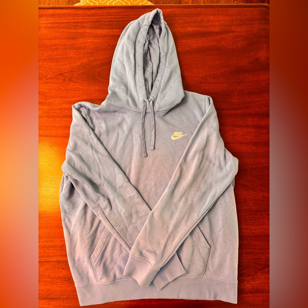 Nike Light Blue Hoodie with Small Swoosh